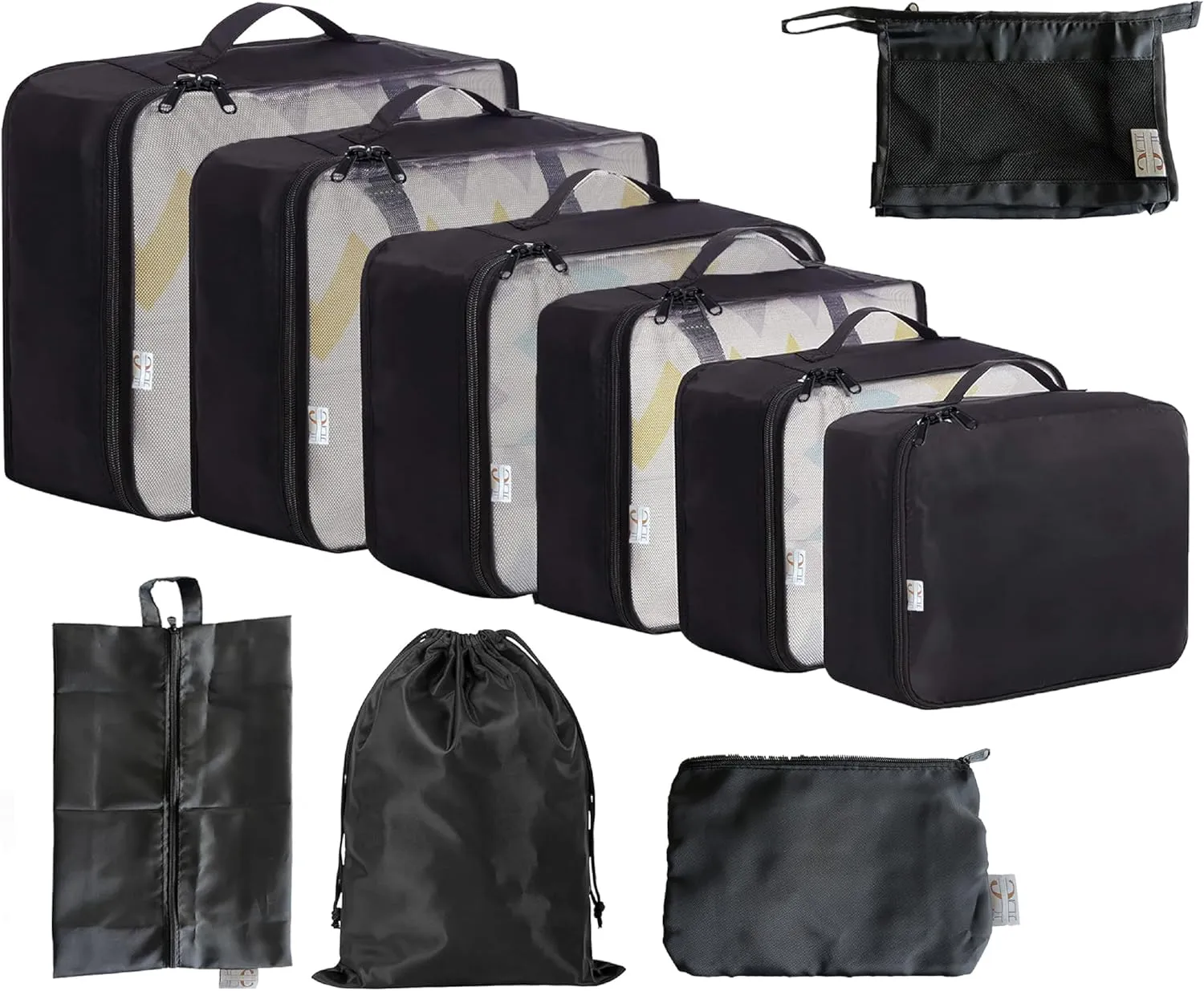 10 Piece Multifunction Stackable Packing Cubes