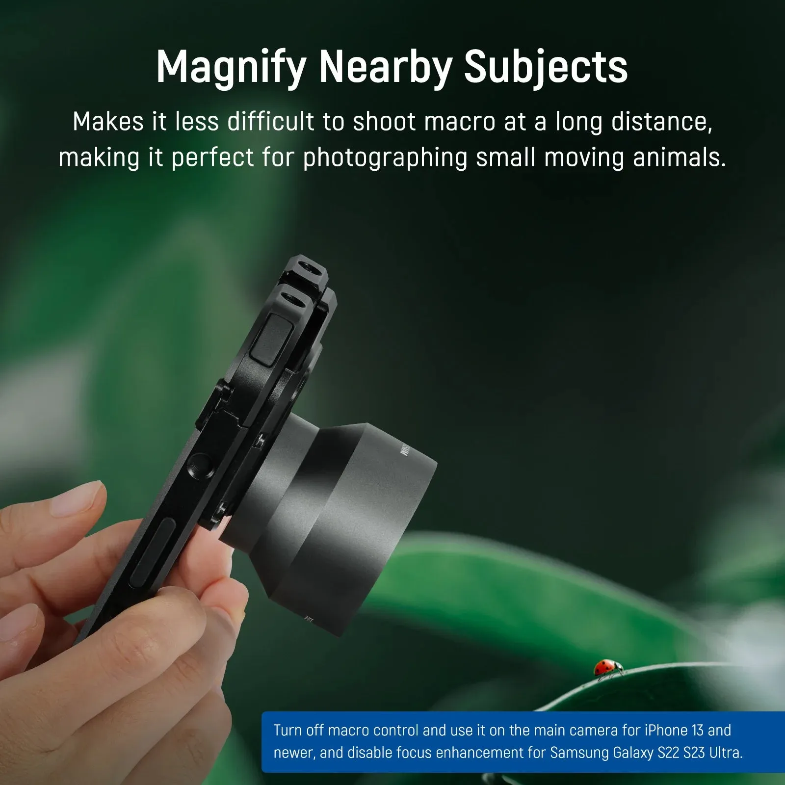 105mm Macro Lens for 17mm Thread Backplate Iphone Samsung Xiaomi Phone Cage Case 17mm Lens Adapter Clear Compact Versatile
