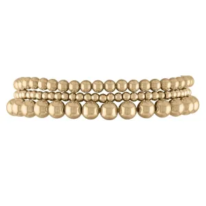 3 Stack Beaded Ball Bracelet
