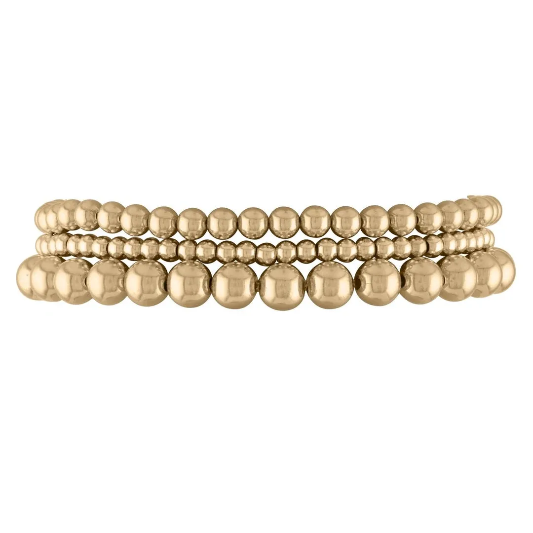 3 Stack Beaded Ball Bracelet