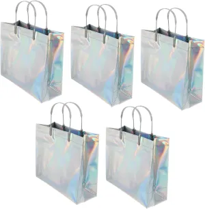 5Pcs Reusable Tote Bag Multi Functional Shopping Storage Bag Grocery Bag for Vegetables Fruits Beach Camping and Daily Use