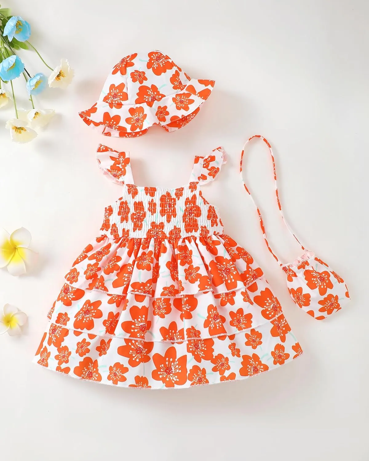 Baby Girl Dress Infant Newborn Clothes Summer Sleeveless Layer Ruffle Dresses Casual Beach Sundress for Girls 0M-3T