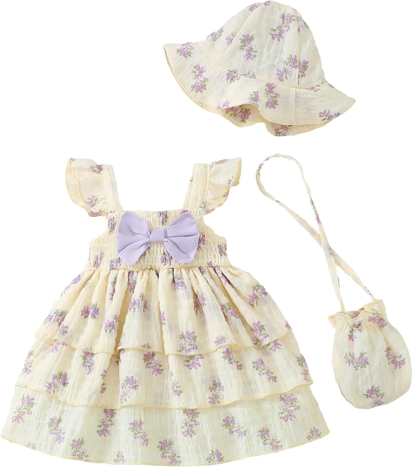 Baby Girl Dress Infant Newborn Clothes Summer Sleeveless Layer Ruffle Dresses Casual Beach Sundress for Girls 0M-3T