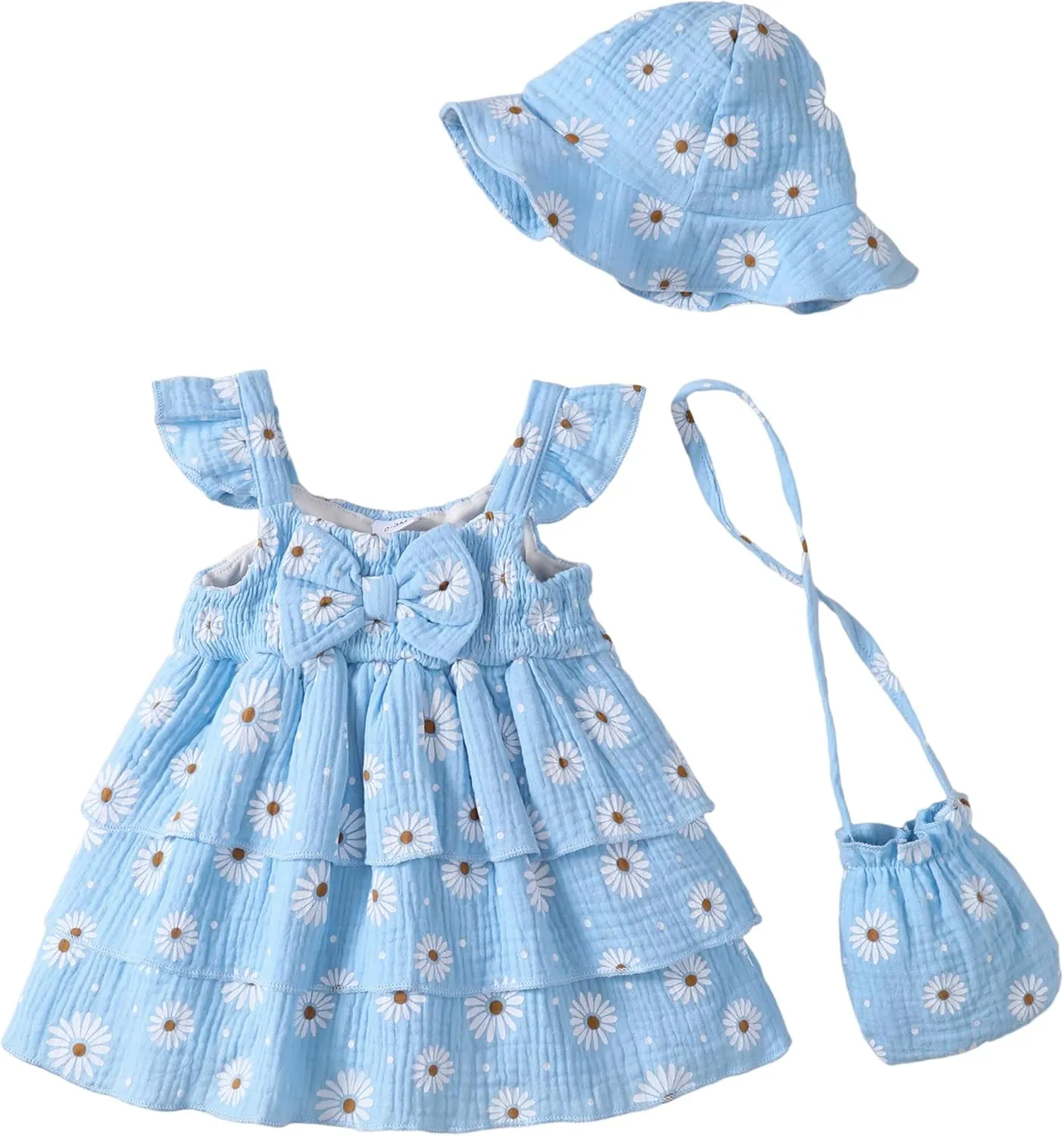 Baby Girl Dress Infant Newborn Clothes Summer Sleeveless Layer Ruffle Dresses Casual Beach Sundress for Girls 0M-3T