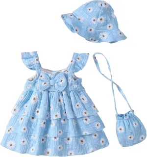 Baby Girl Dress Infant Newborn Clothes Summer Sleeveless Layer Ruffle Dresses Casual Beach Sundress for Girls 0M-3T