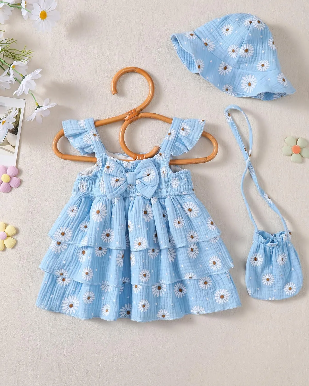 Baby Girl Dress Infant Newborn Clothes Summer Sleeveless Layer Ruffle Dresses Casual Beach Sundress for Girls 0M-3T