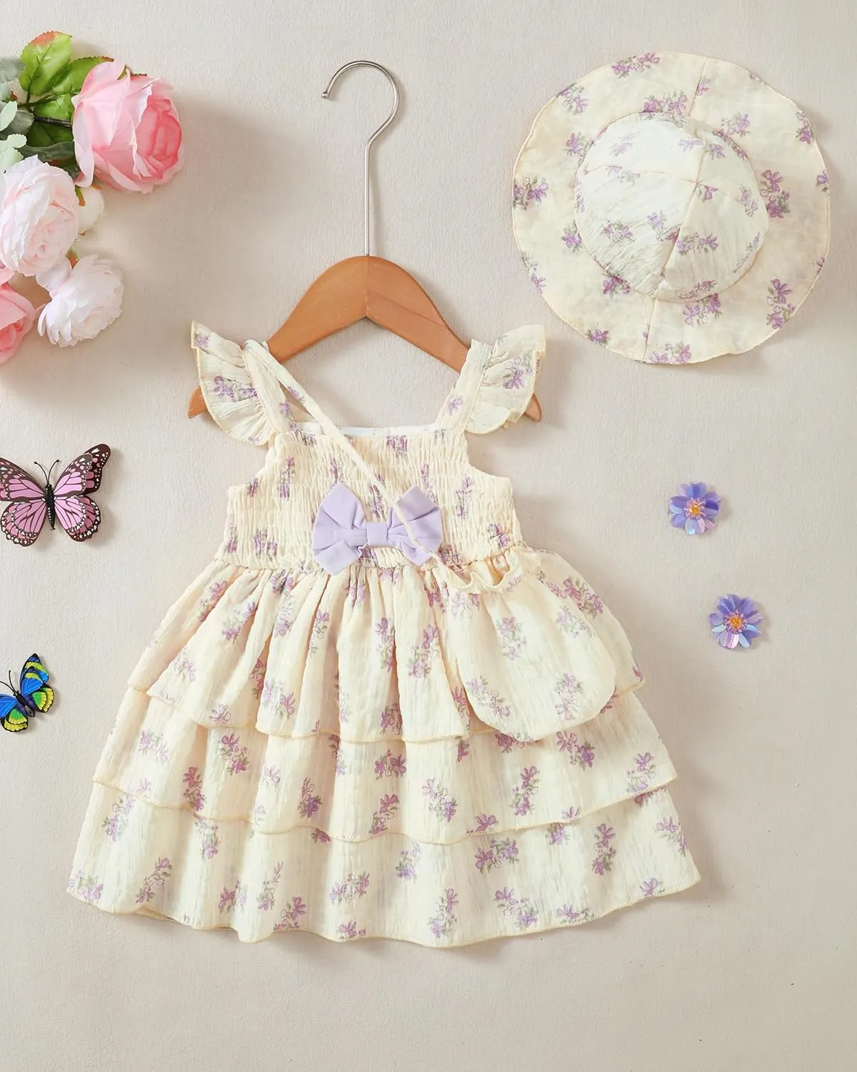Baby Girl Dress Infant Newborn Clothes Summer Sleeveless Layer Ruffle Dresses Casual Beach Sundress for Girls 0M-3T