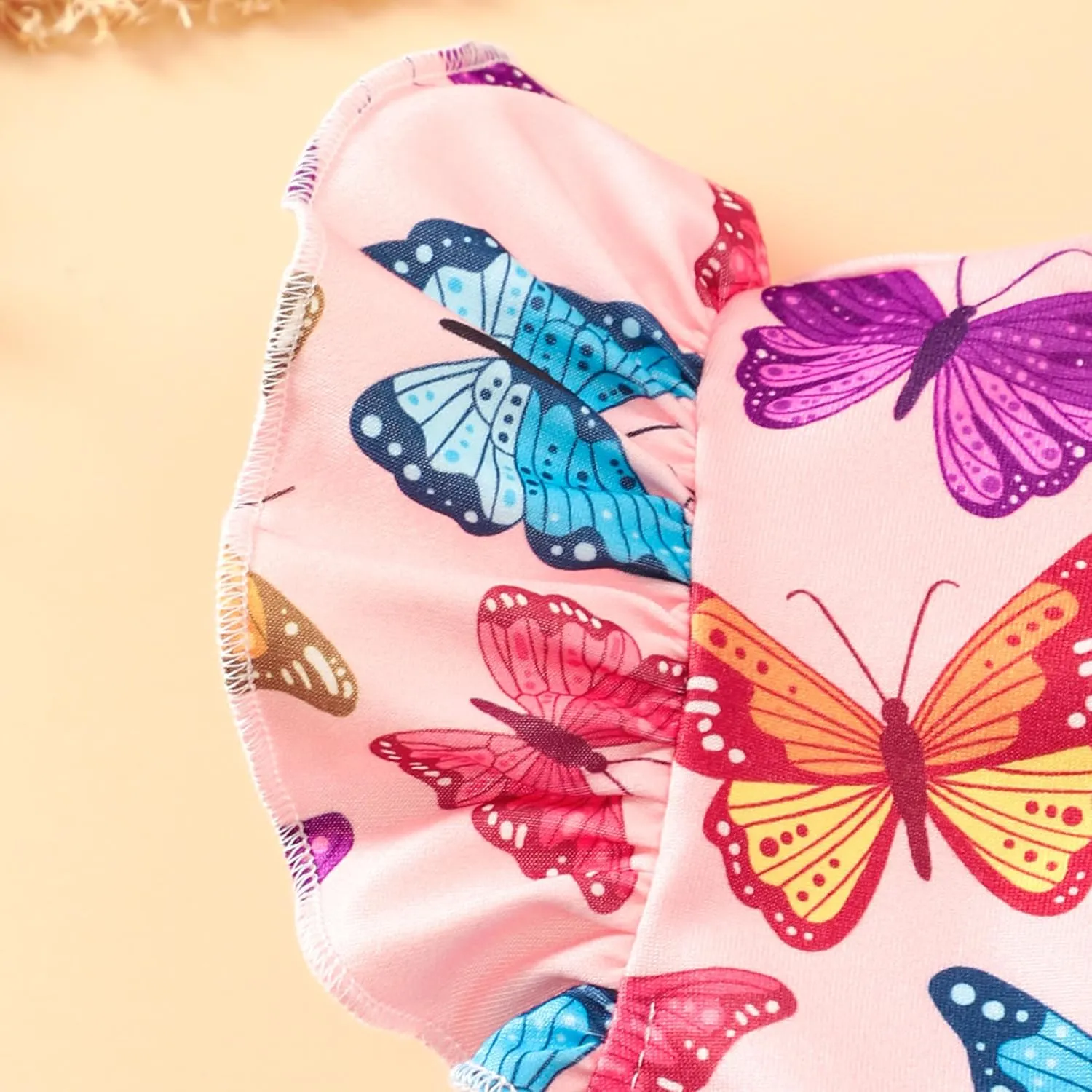 Baby Girls Dress Unicorn Casual Flutter Sleeve Swing Sundress Birthday Party Summer Playwear Dresses 1-8 Years Old
