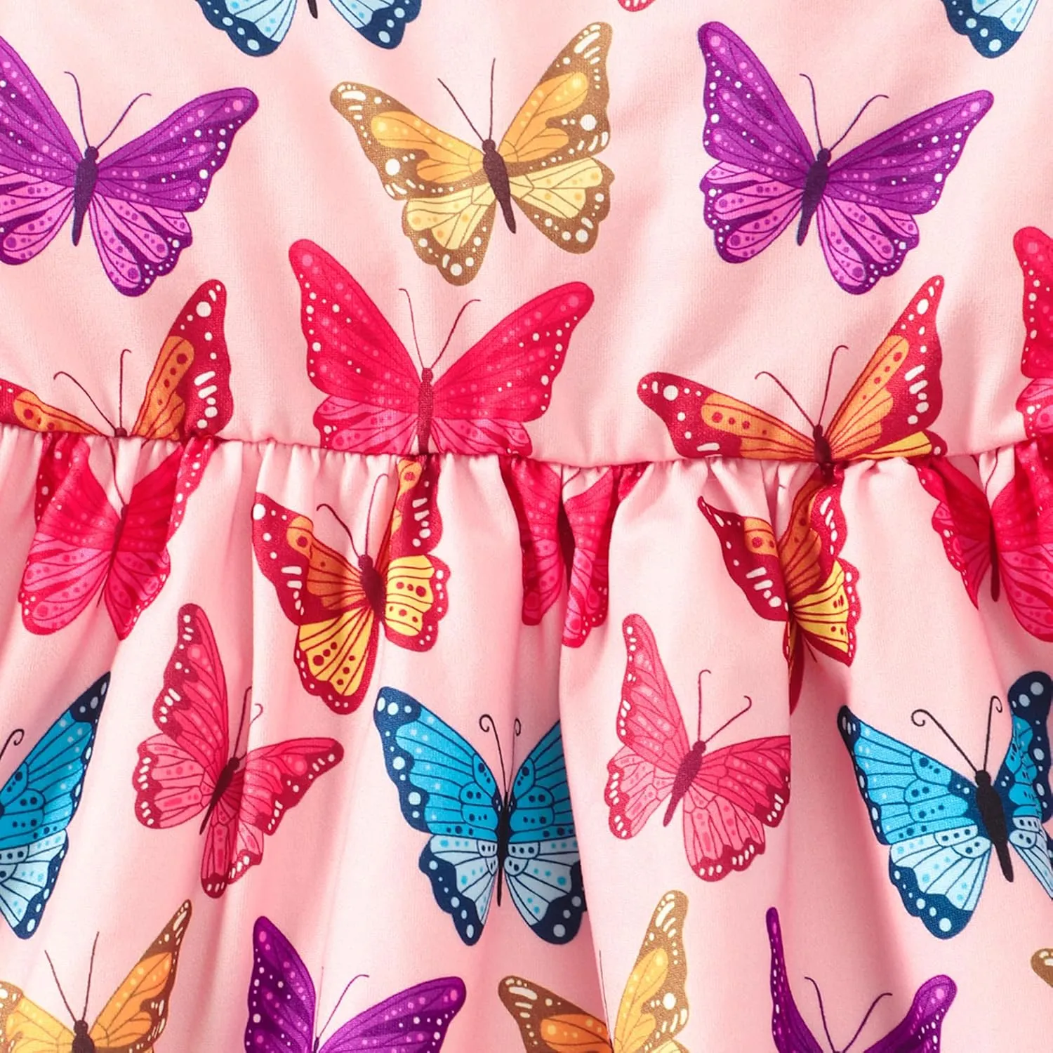 Baby Girls Dress Unicorn Casual Flutter Sleeve Swing Sundress Birthday Party Summer Playwear Dresses 1-8 Years Old