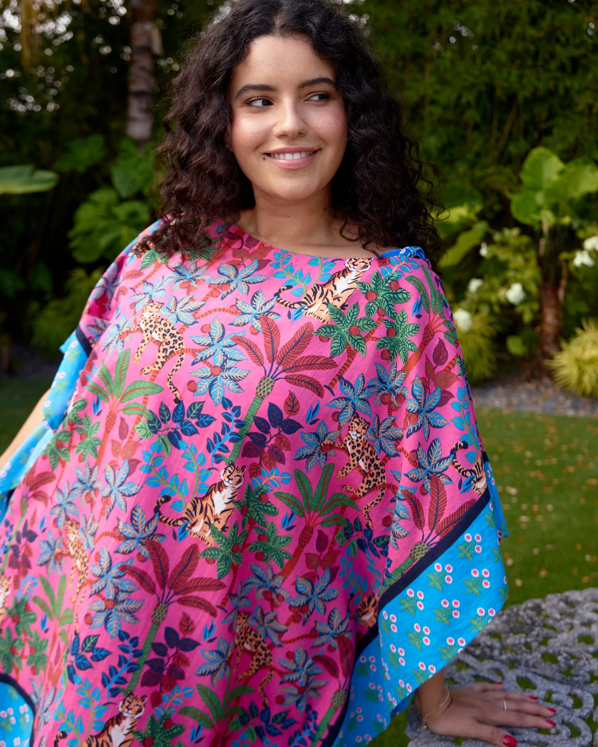 Big Cat Energy - Cabana Club Cover-Up - Fuschia