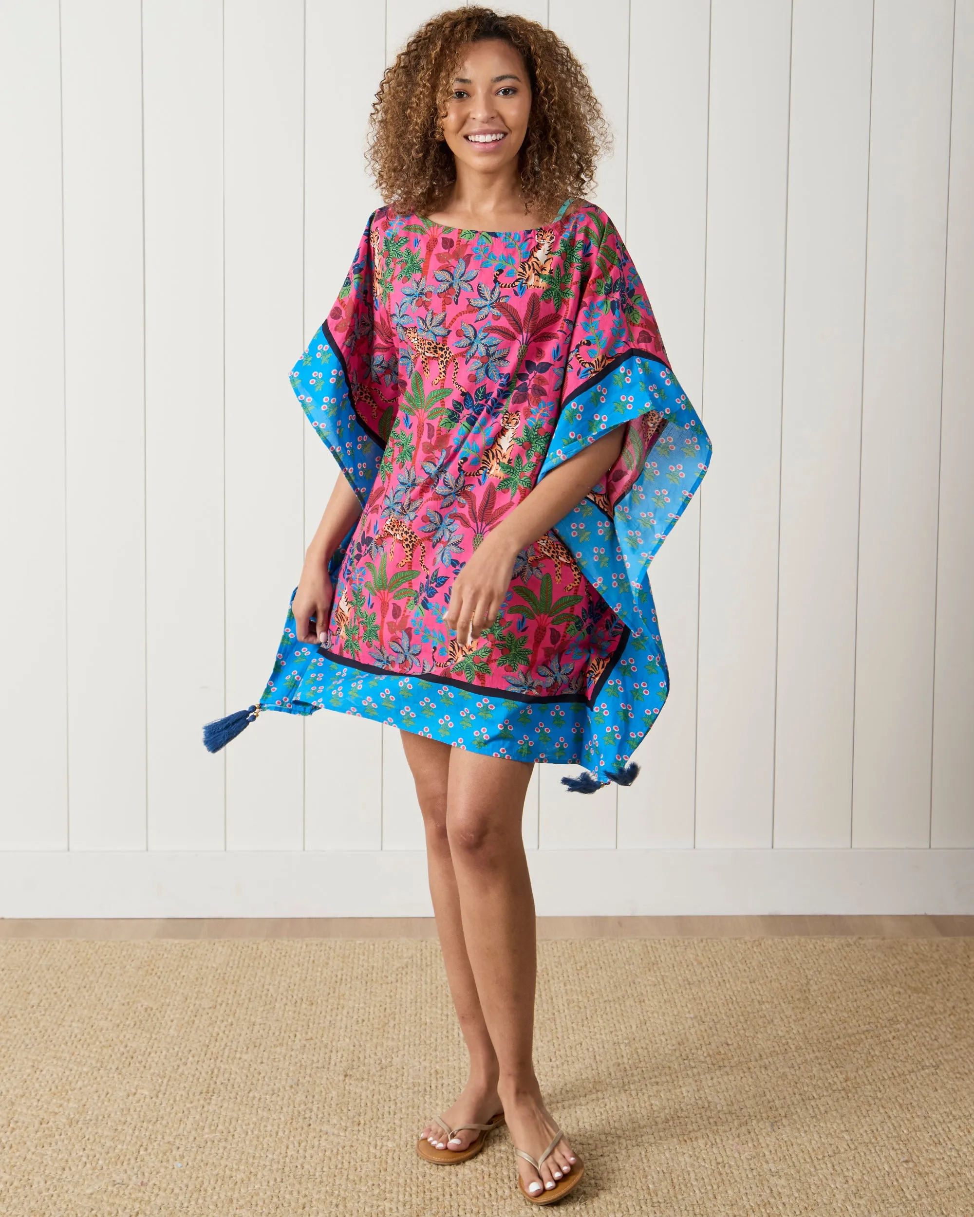 Big Cat Energy - Cabana Club Cover-Up - Fuschia