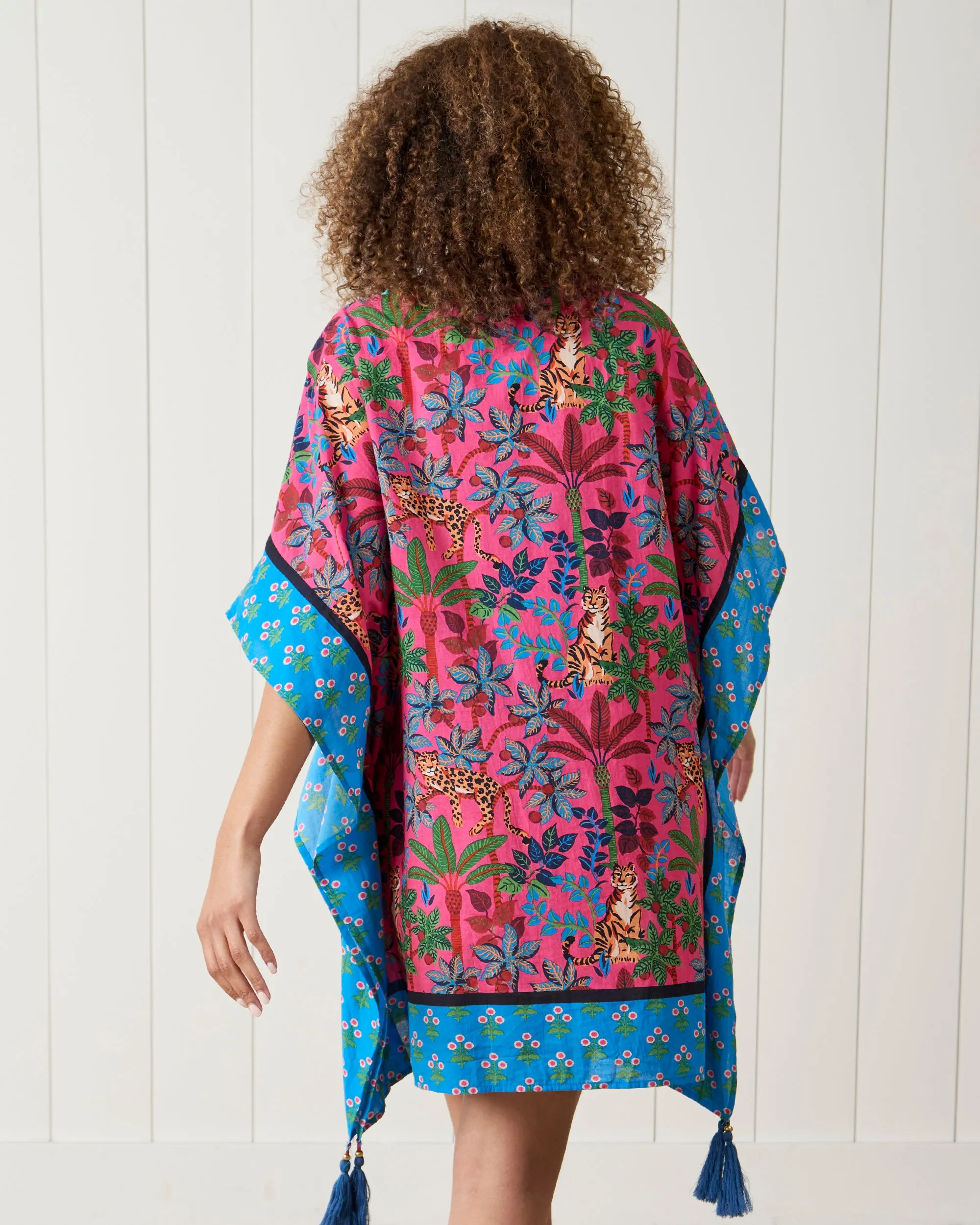 Big Cat Energy - Cabana Club Cover-Up - Fuschia