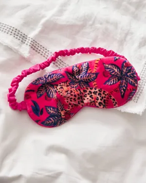 Big Cat Energy - Velvet Eye Mask - Fuchsia