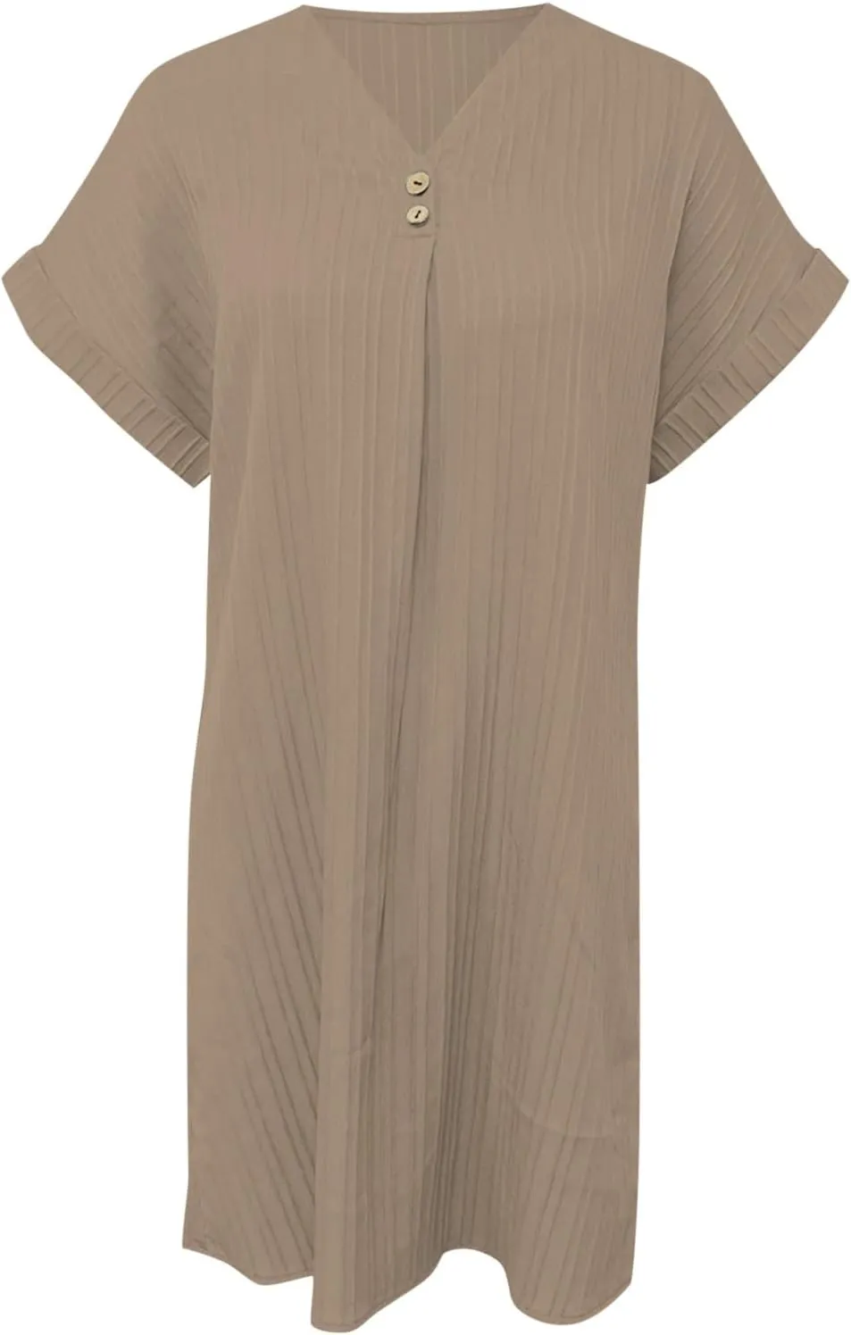 Button Down Dress for Women 2025 V Neck Mini Summer Dress Casual Short Sleeve Beach Vacation Dresses Resort Wear
