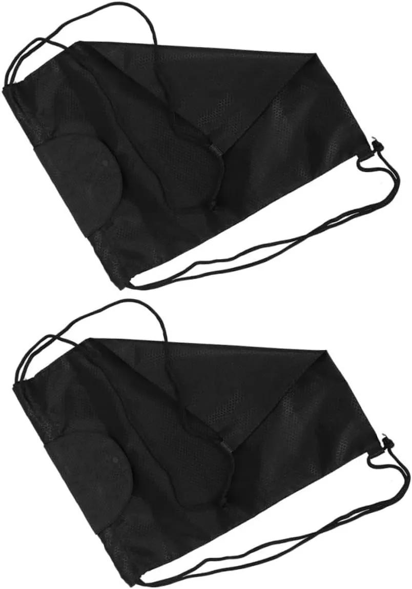 Cabilock 2pcs Mesh Drawstring Backpack Multi Functional Storage Bag for Electric Bike and Mountain Comfortable Carry with Closure Black