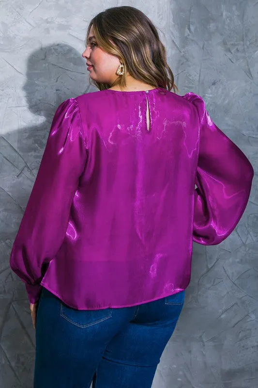 Curvy Purple Shimmer Top