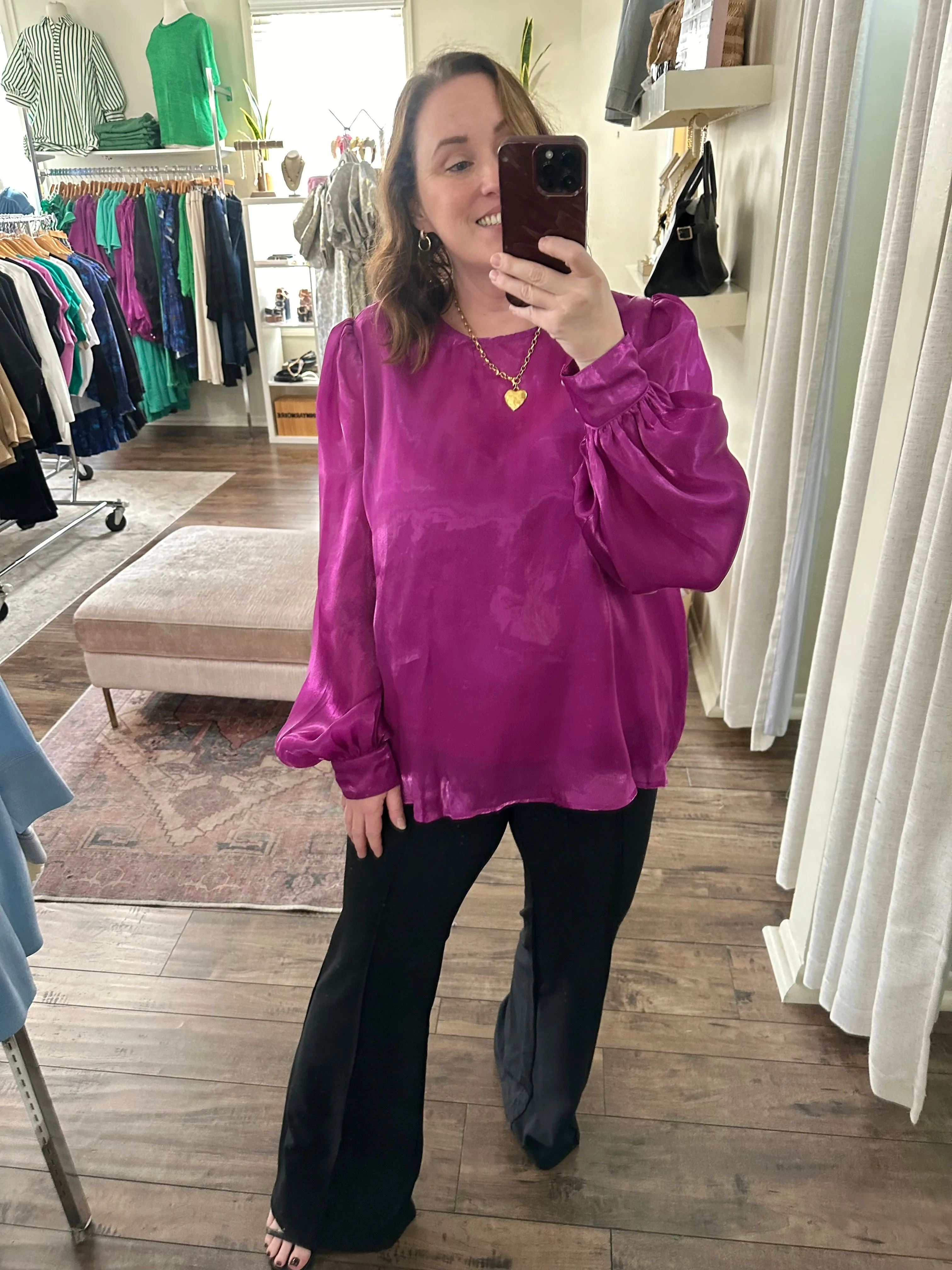 Curvy Purple Shimmer Top