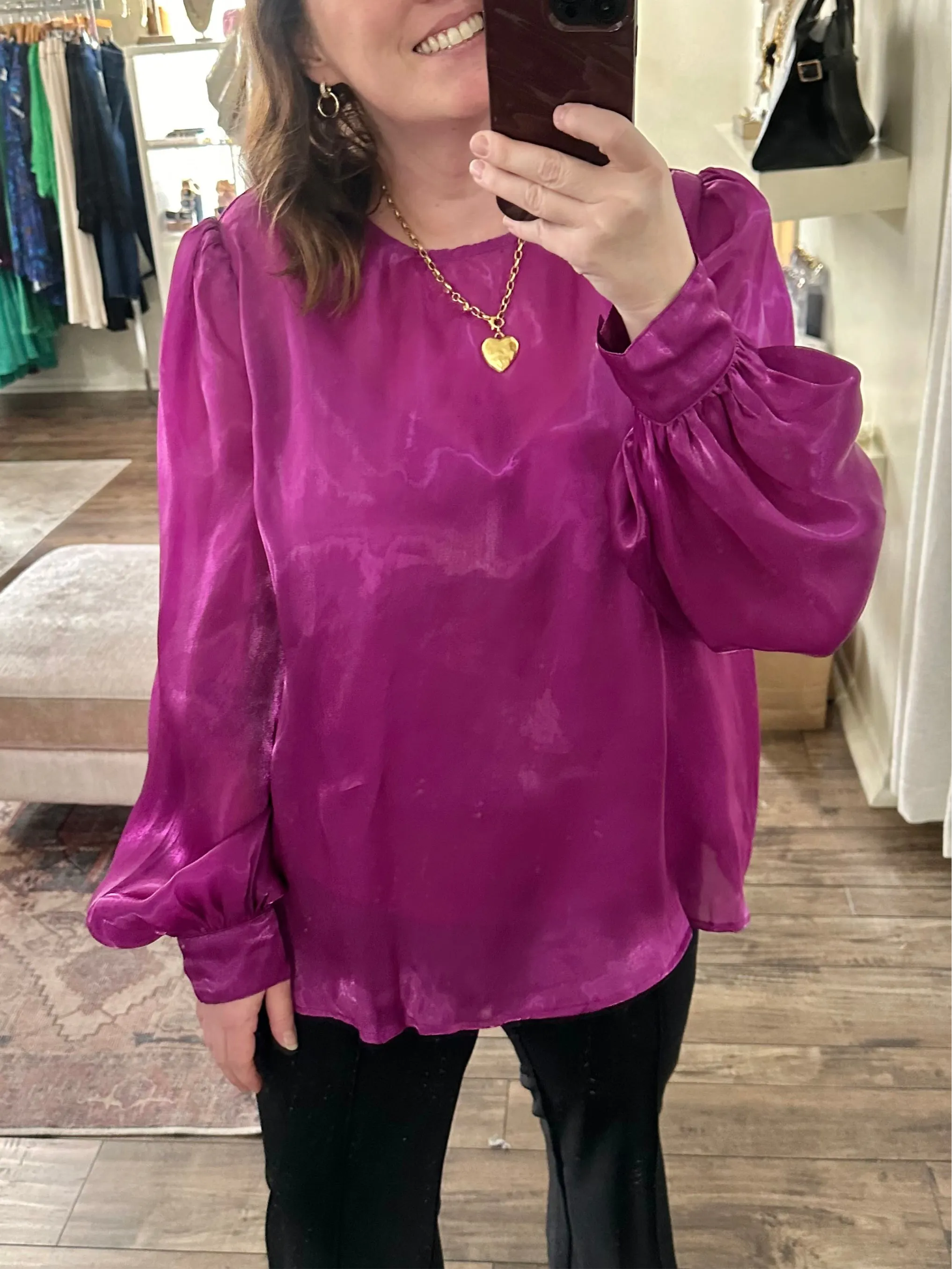 Curvy Purple Shimmer Top