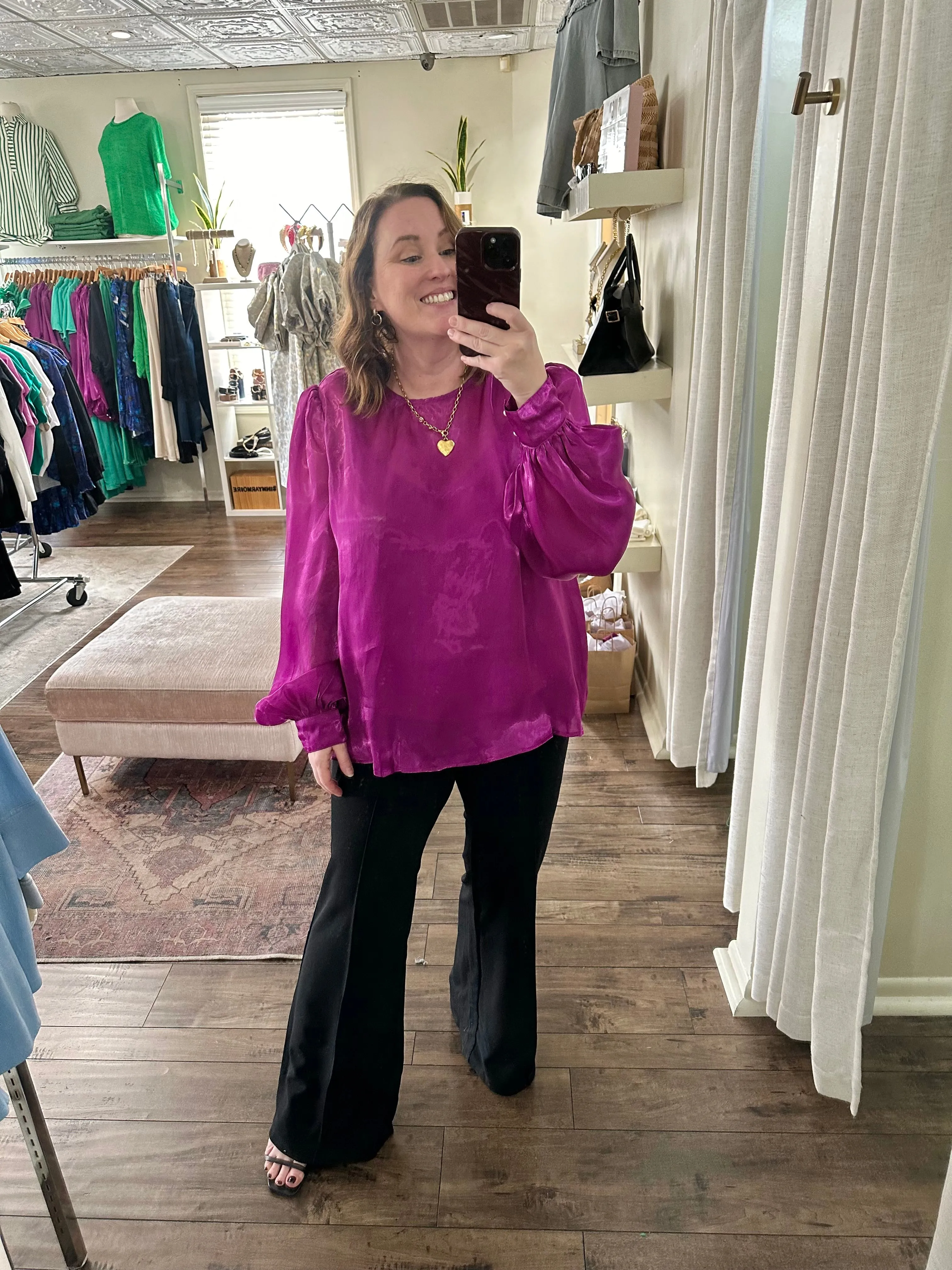 Curvy Purple Shimmer Top