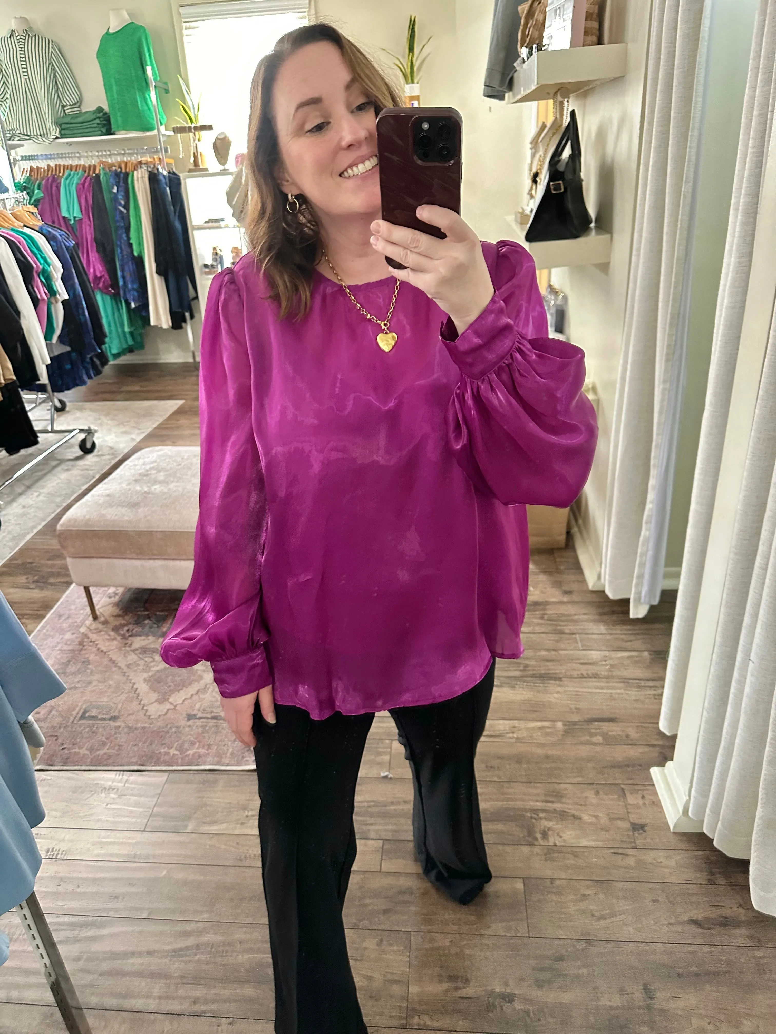 Curvy Purple Shimmer Top