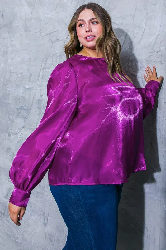 Curvy Purple Shimmer Top