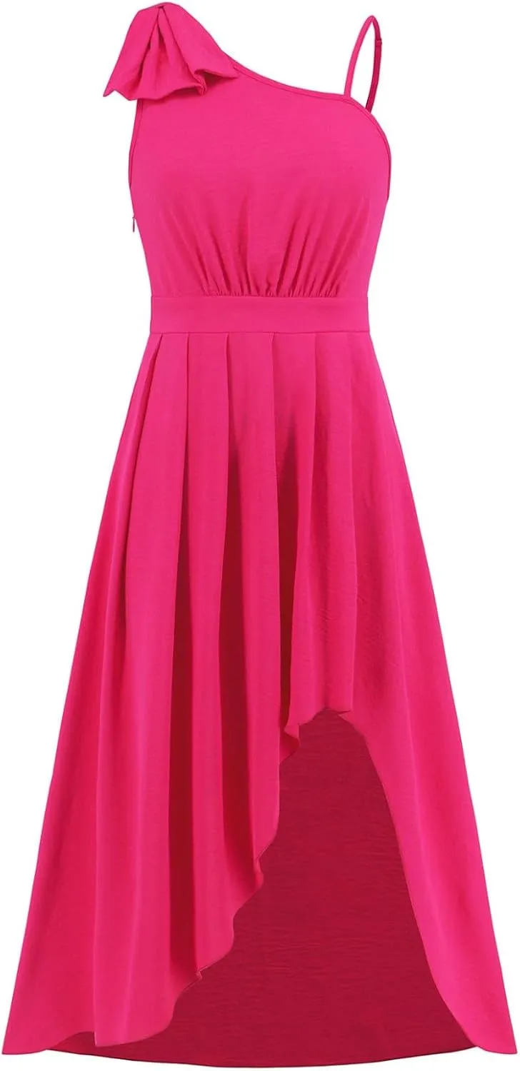 Dresses for Women 2024, Hawaiian Bohemian Flowy Irregular Summer Cocktail Dress V-Neck Casual Sleeveless Dressses