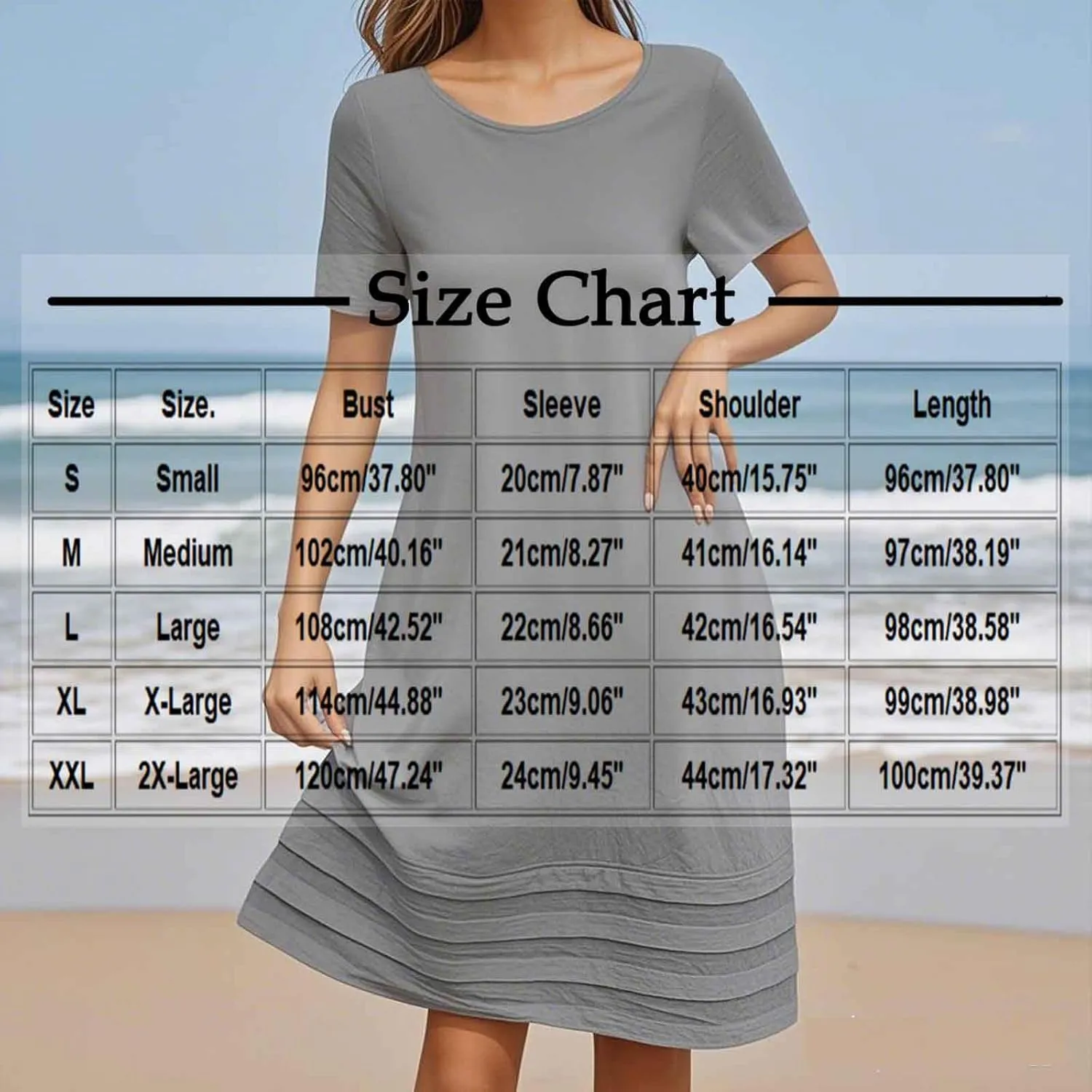 Dresses for Women 2025 Elegant Classy Midi Tshirt Dress Pleated Beach Vacation Crewneck Short Sleeve Sundress