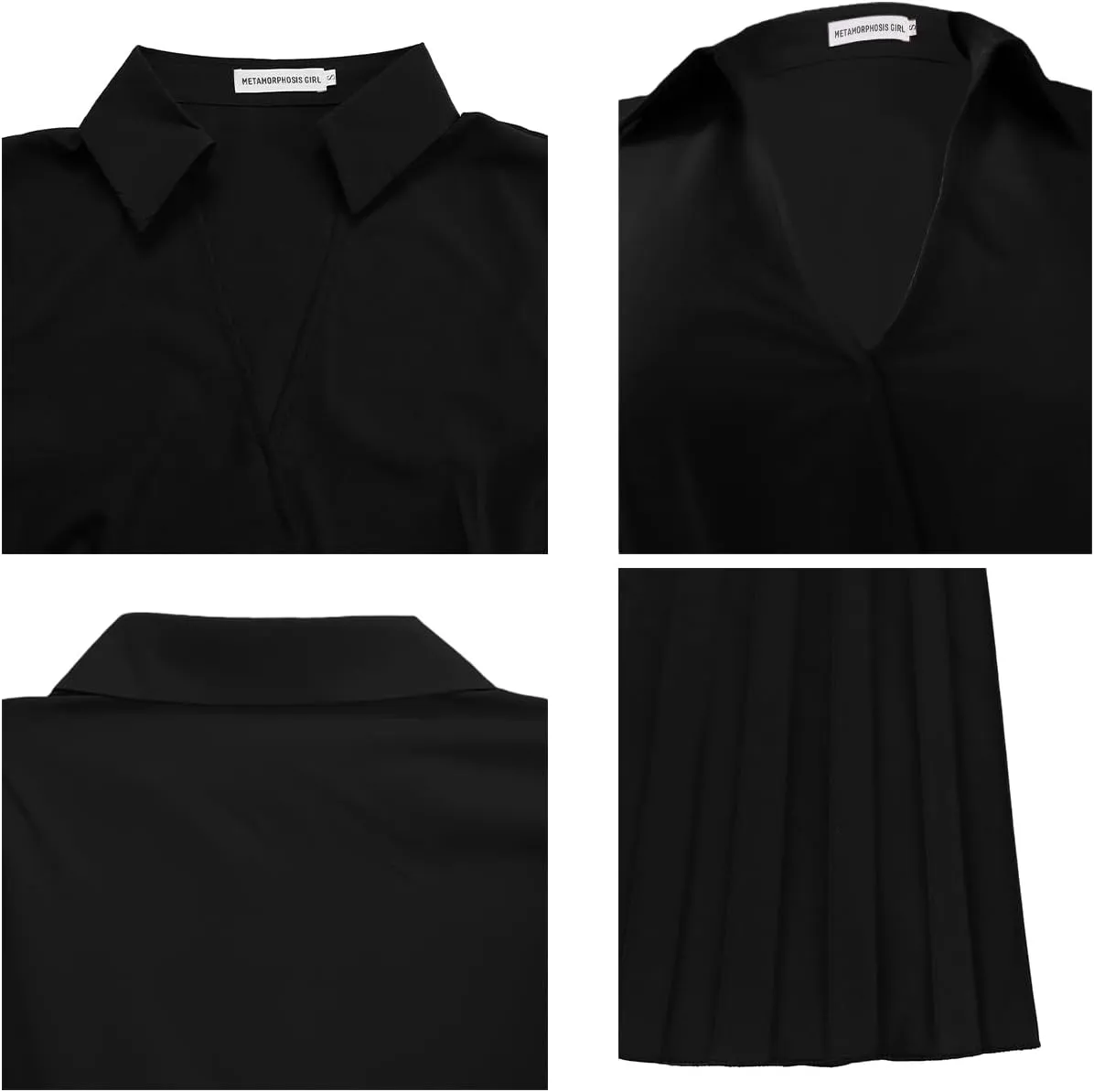 Ecirod Womens Wrap V Neck Pleated Midi Dress Casual Plus Size Long Sleeve Wedding Guest A Line Dresses with Belt