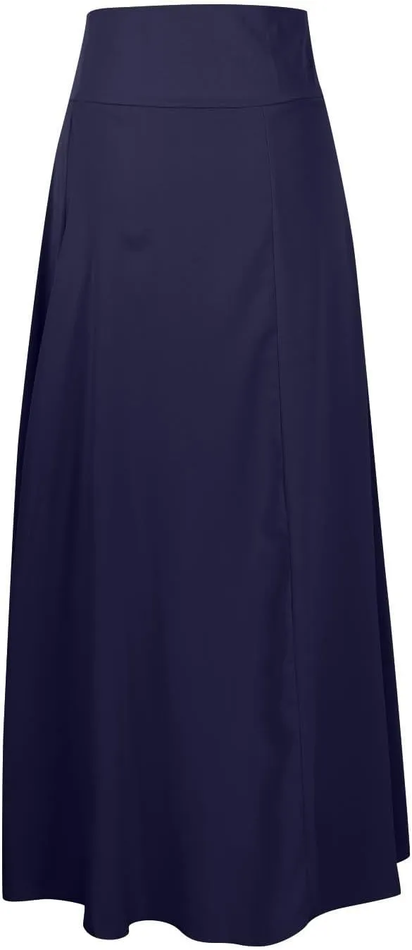 Elegant Maxi Skirt for Women 2024 Wrap Asymmetrical High Waist Casual Flowy Skirts Stylish Slit Summer Long Skirts