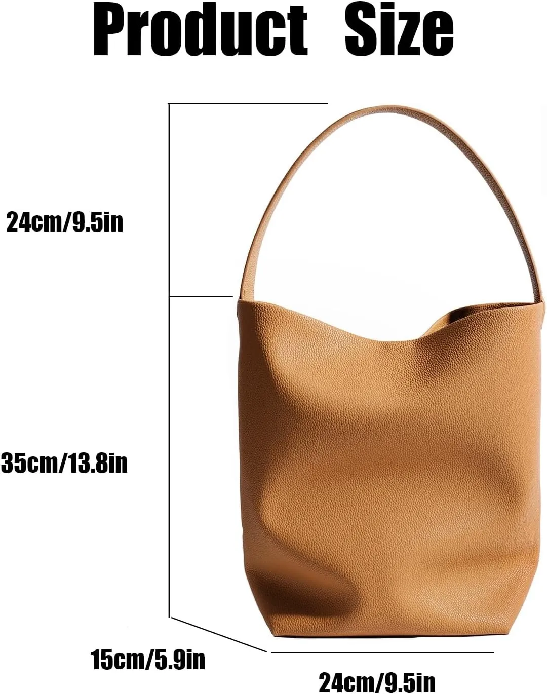 Fashion Shoulder Bag,Leather Crossbody Bucket Hobo Bags,Top Handle Handbag, with Multi functional Storage