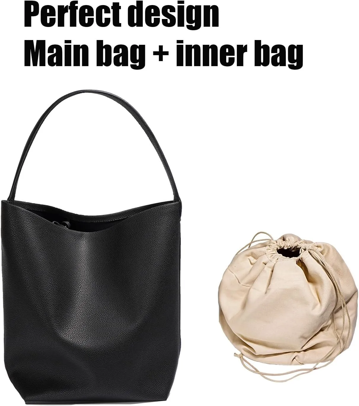 Fashion Shoulder Bag,Leather Crossbody Bucket Hobo Bags,Top Handle Handbag, with Multi functional Storage