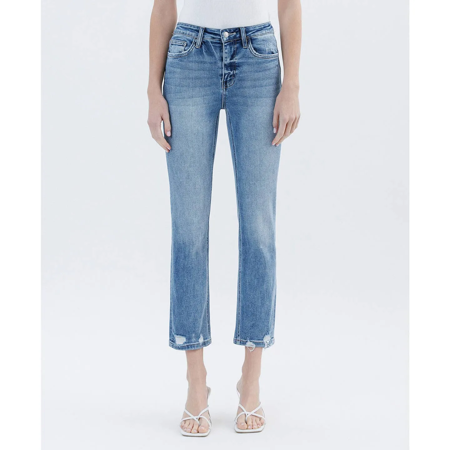 Flying Monkey High Rise Crop Slim Straight