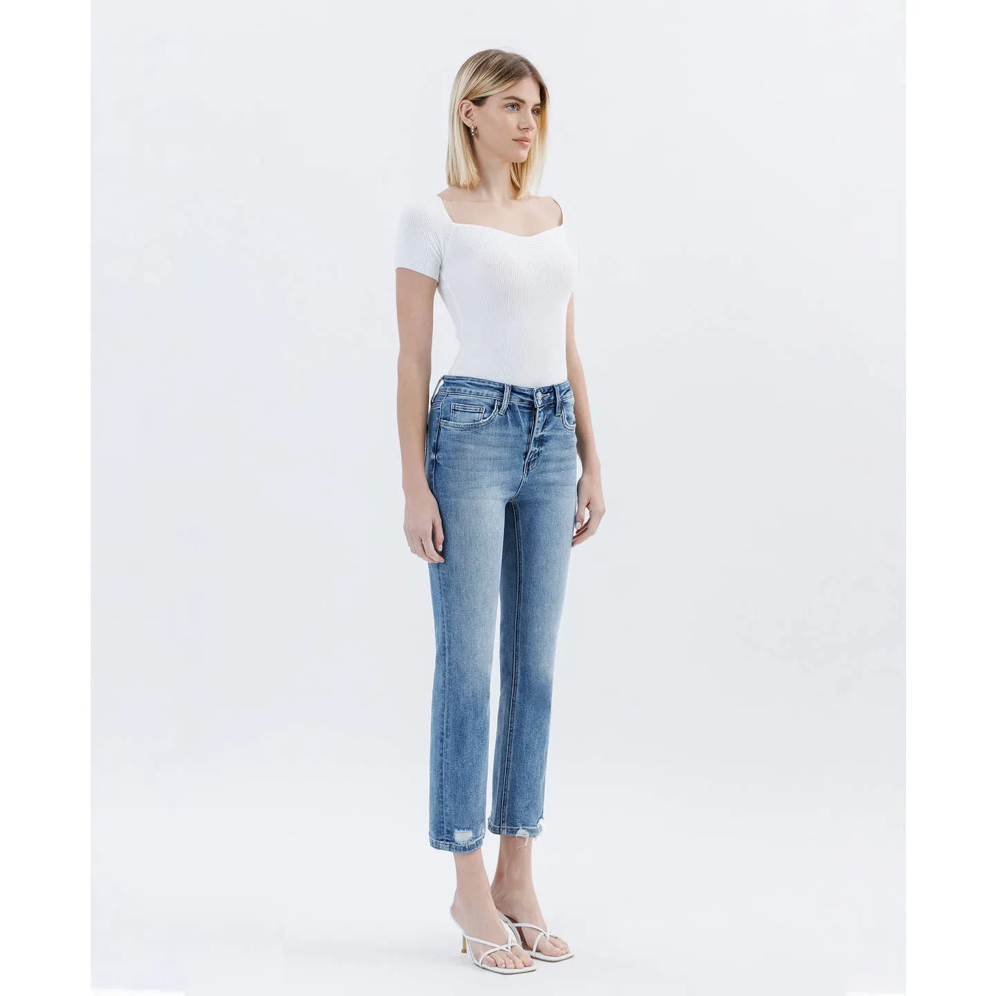 Flying Monkey High Rise Crop Slim Straight
