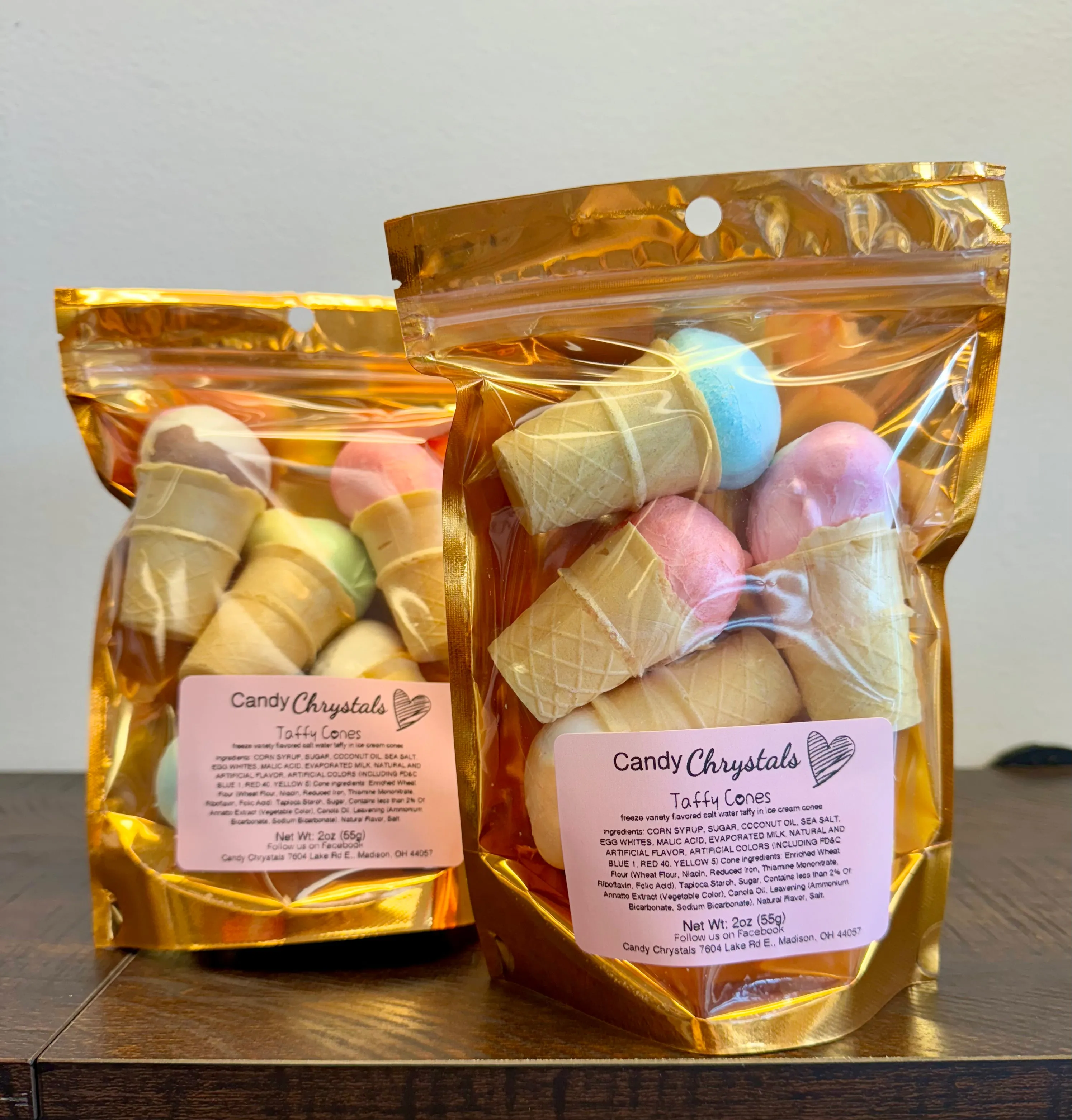 Freeze-Dried Taffy Cones