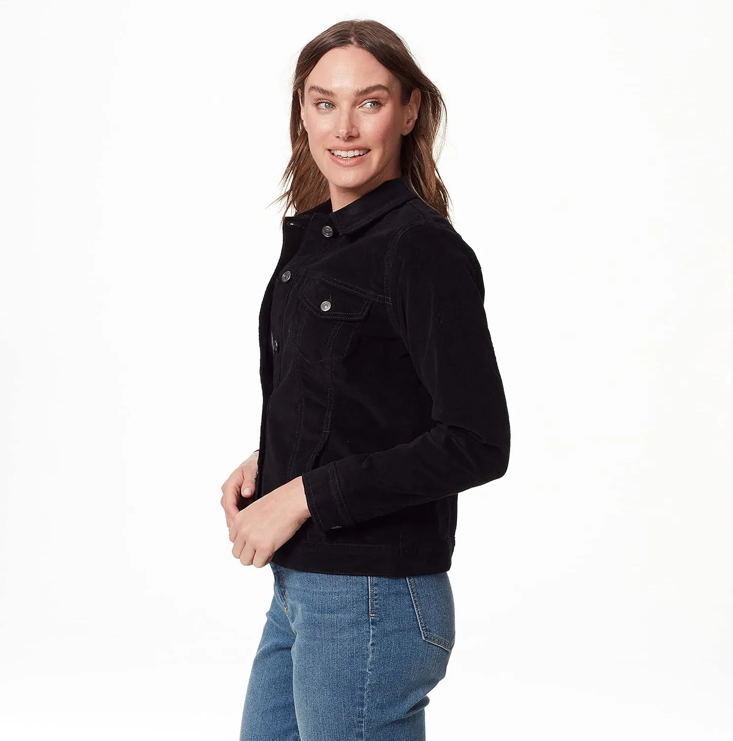 Gloria Vanderbilt Women's Amanda Corduroy Jean Jacket Standard