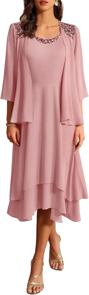 GRACE KARIN Women Dresses for Party Formal 2025 Mother of The Bride Dress Wedding Guest Dress with Jacket