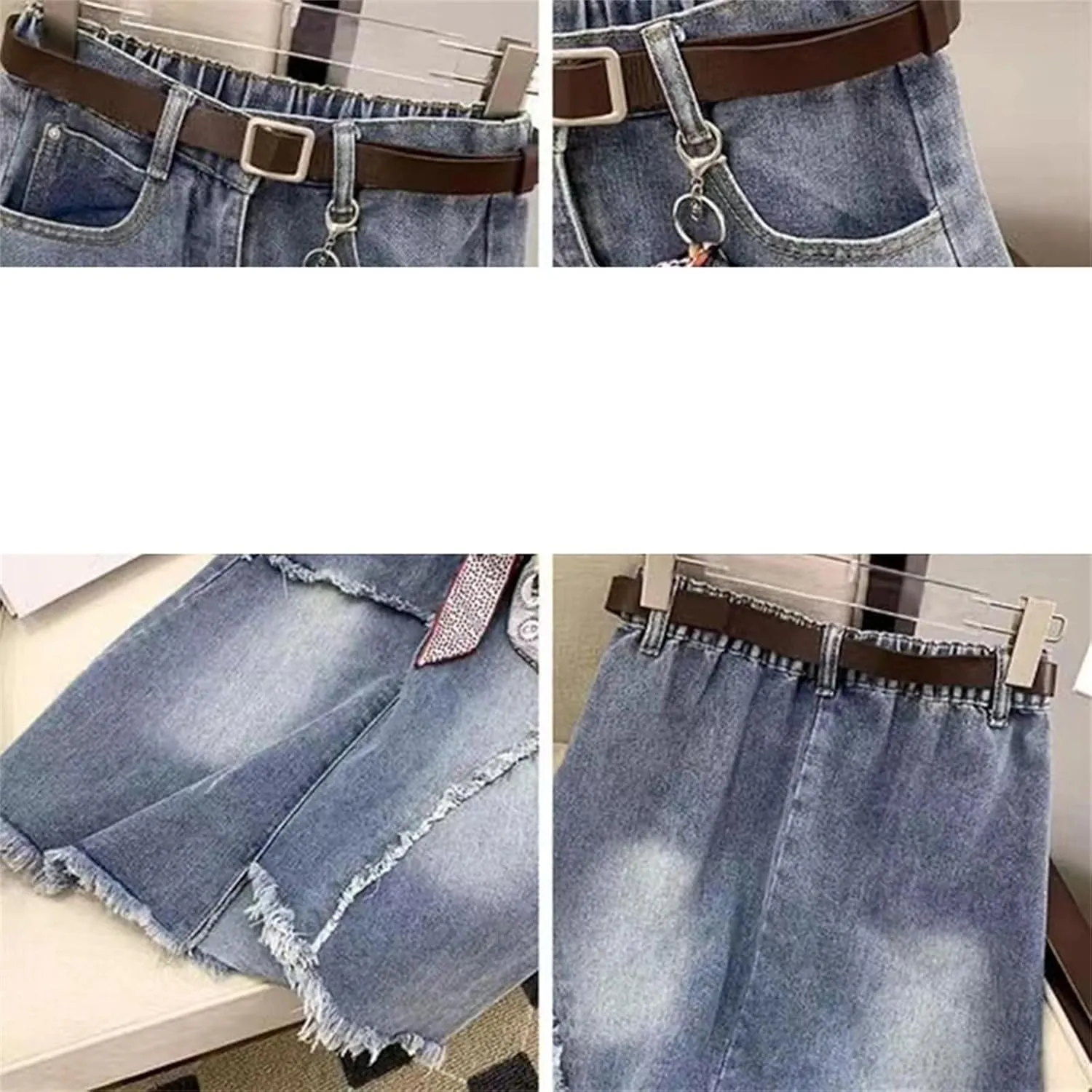 High Waisted Denim Skirt Slim Vintage A-Line Skirts Casual Women's Long Street Clothing