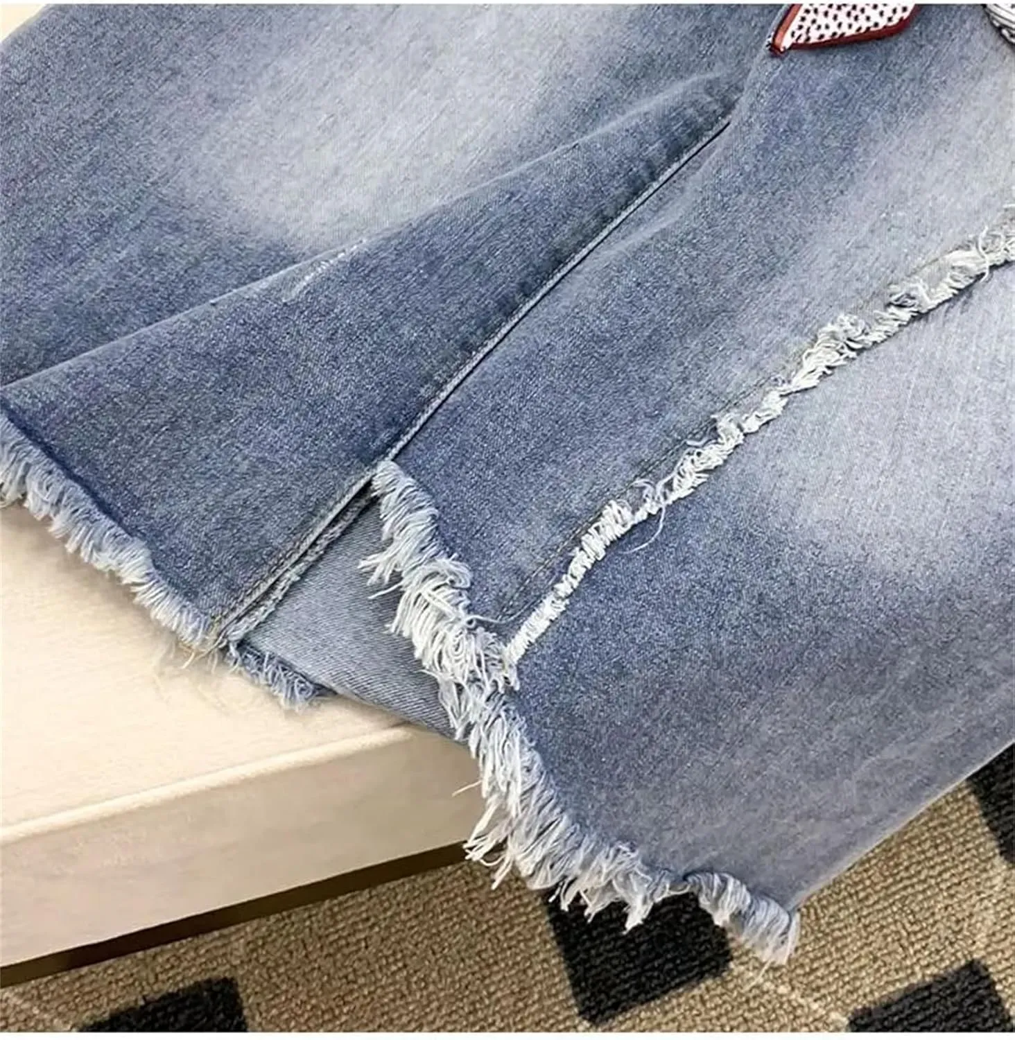 High Waisted Denim Skirt Slim Vintage A-Line Skirts Casual Women's Long Street Clothing