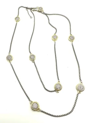 Micro Pave Disc Necklace