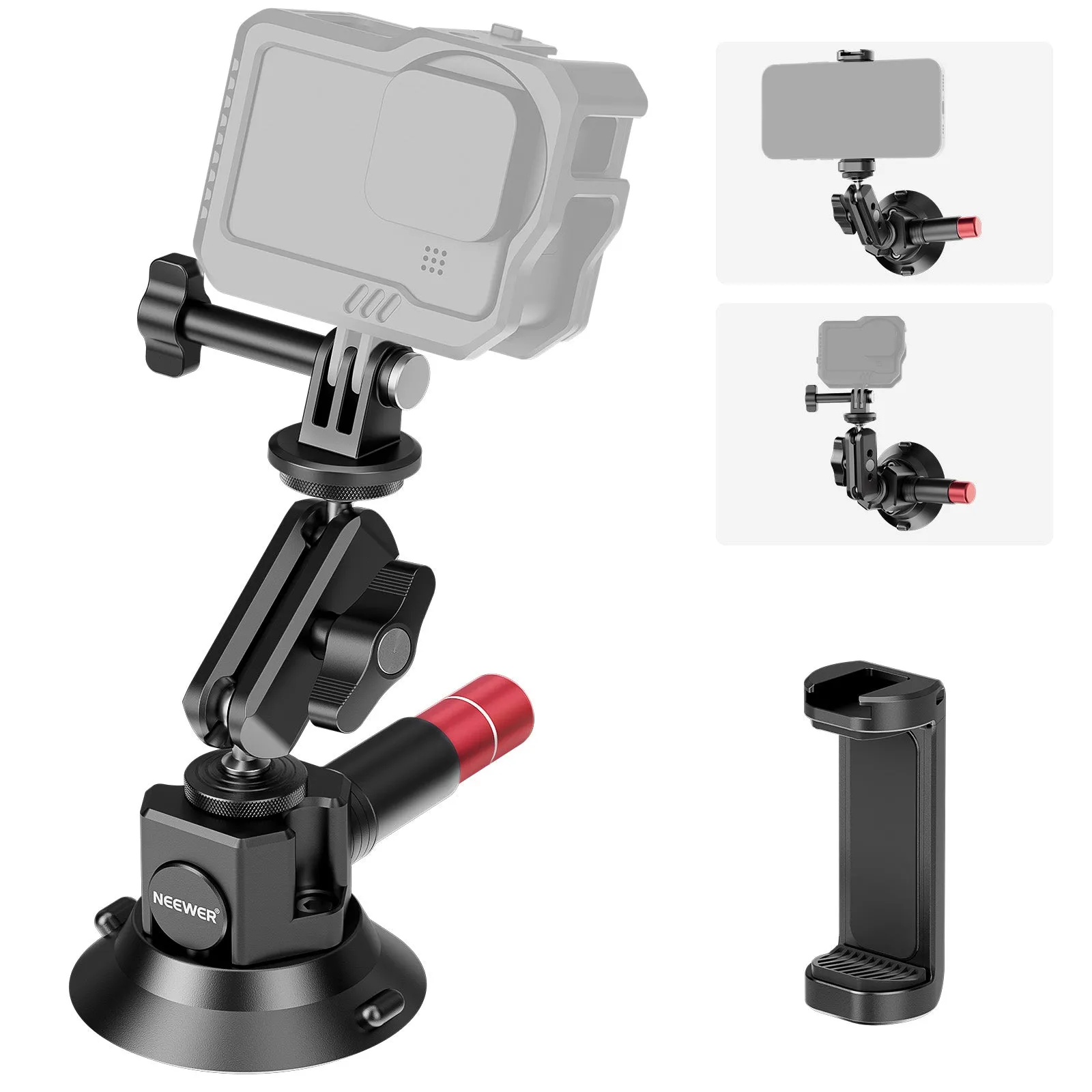 NEEWER CA104 3" Suction Cup Mount with Arm