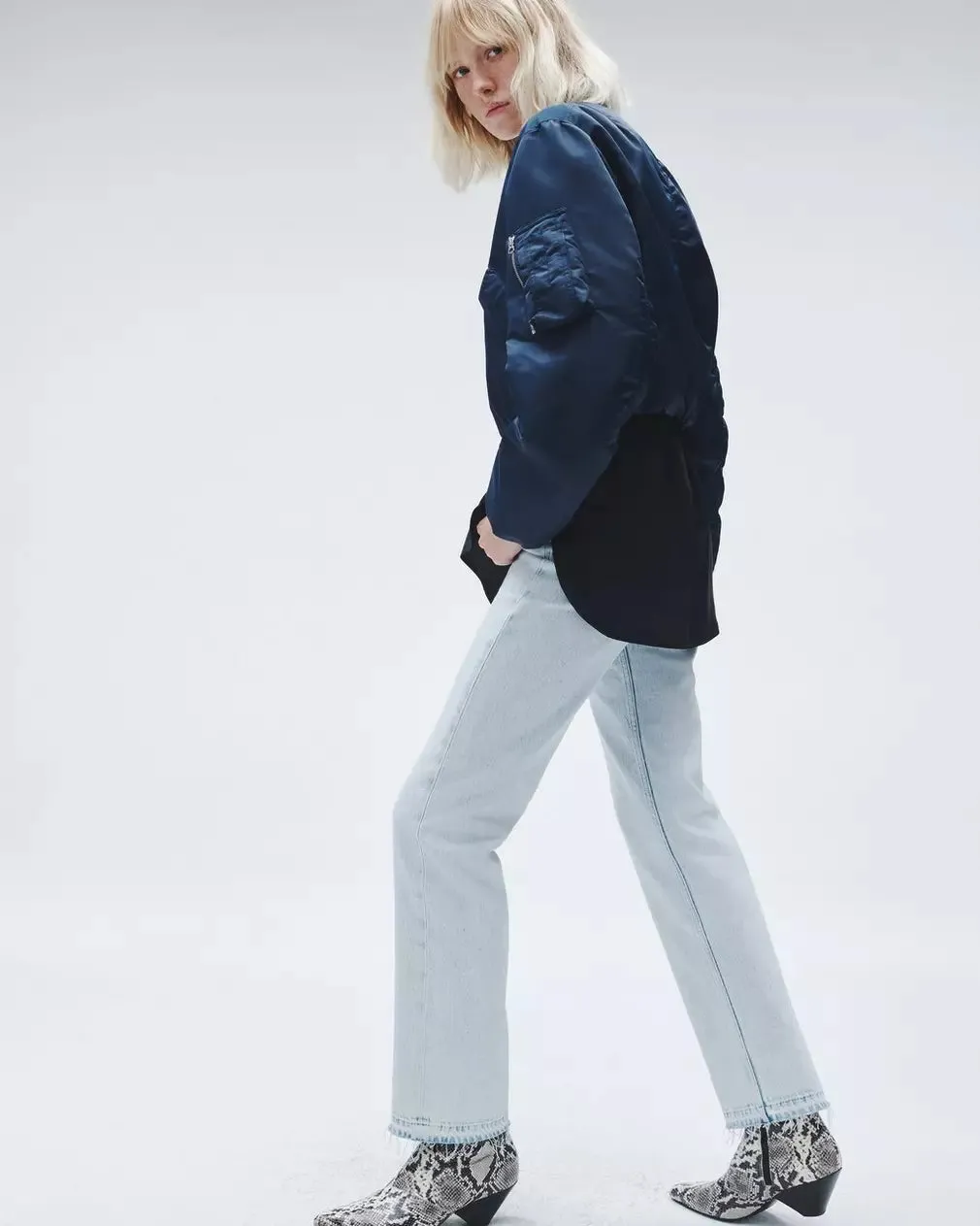 Rag & Bone Harlow Full Length Straight - Raquel