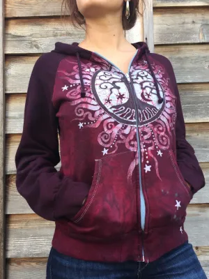 Red Tree Handmade Batik Hoodie