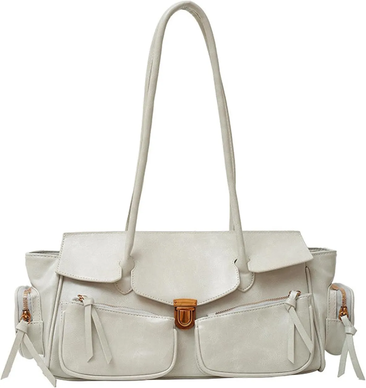 Retro Large Capacity Multi-functional Y2k Women's Tote Bag - Stylish Hobo Shoulder Bag with Multiple Pockets