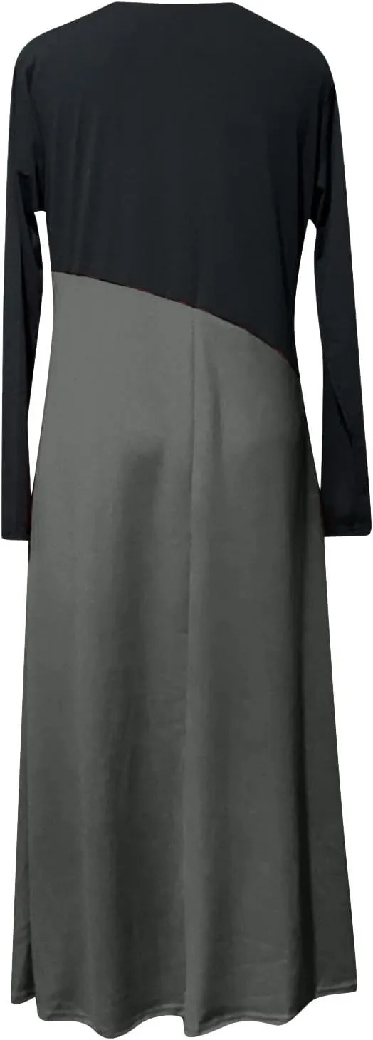 Spring Dresses for Women 2024 Boho Dress Casual Solid Color Mid-Sleeve Big Swing High Waist Dress Summer Wedding Dresses