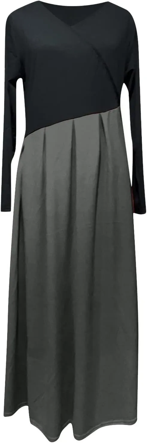 Spring Dresses for Women 2024 Boho Dress Casual Solid Color Mid-Sleeve Big Swing High Waist Dress Summer Wedding Dresses