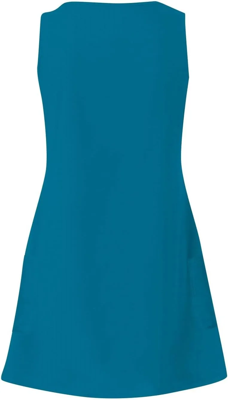 Summer Dresses for Women 2025 Casual V Neck Sleeveless Sundresses Hawaiian Plus Size Tank Dress with Pockets