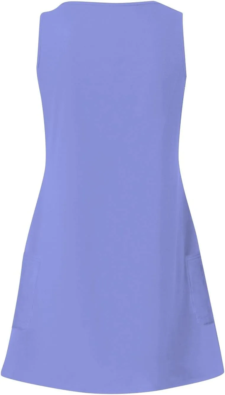 Summer Dresses for Women 2025 Casual V Neck Sleeveless Sundresses Hawaiian Plus Size Tank Dress with Pockets