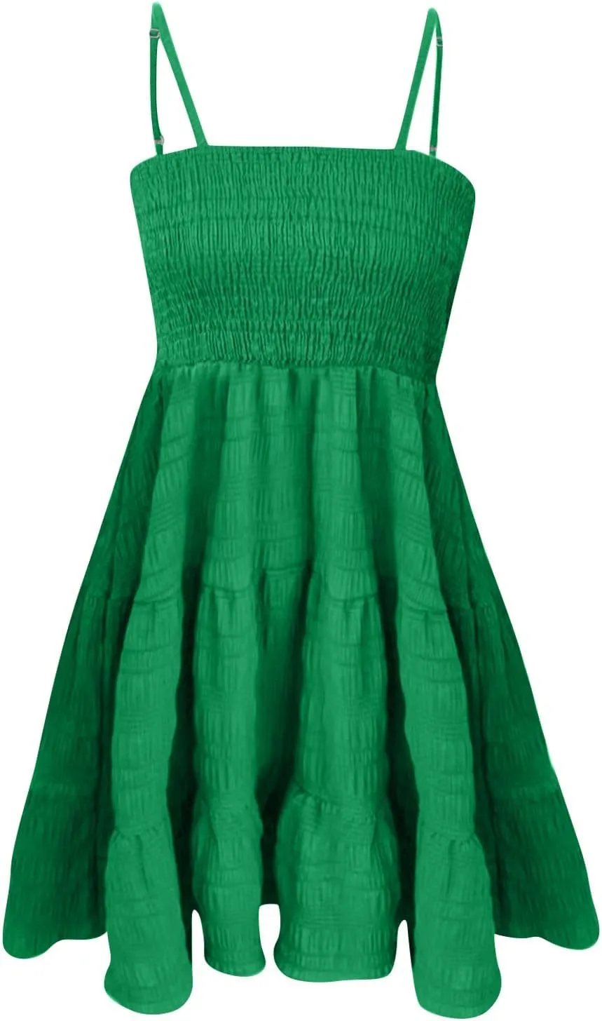 Summer Dresses for Women 2025 Sexy Sleeveless Spaghetti Strap Off The Shoulder Dress Elegant Beach Sundresses