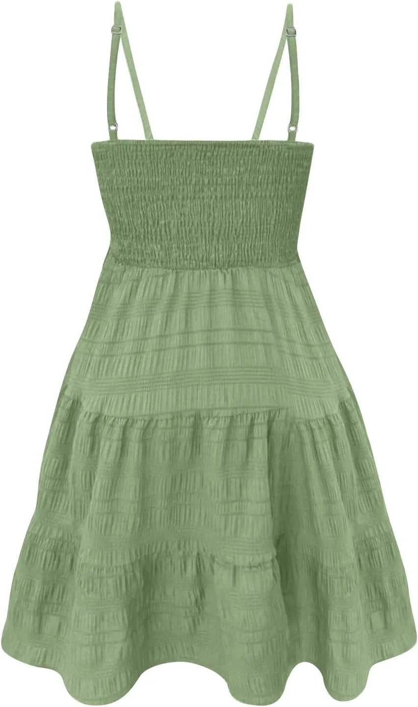 Summer Dresses for Women 2025 Sexy Sleeveless Spaghetti Strap Off The Shoulder Dress Elegant Beach Sundresses