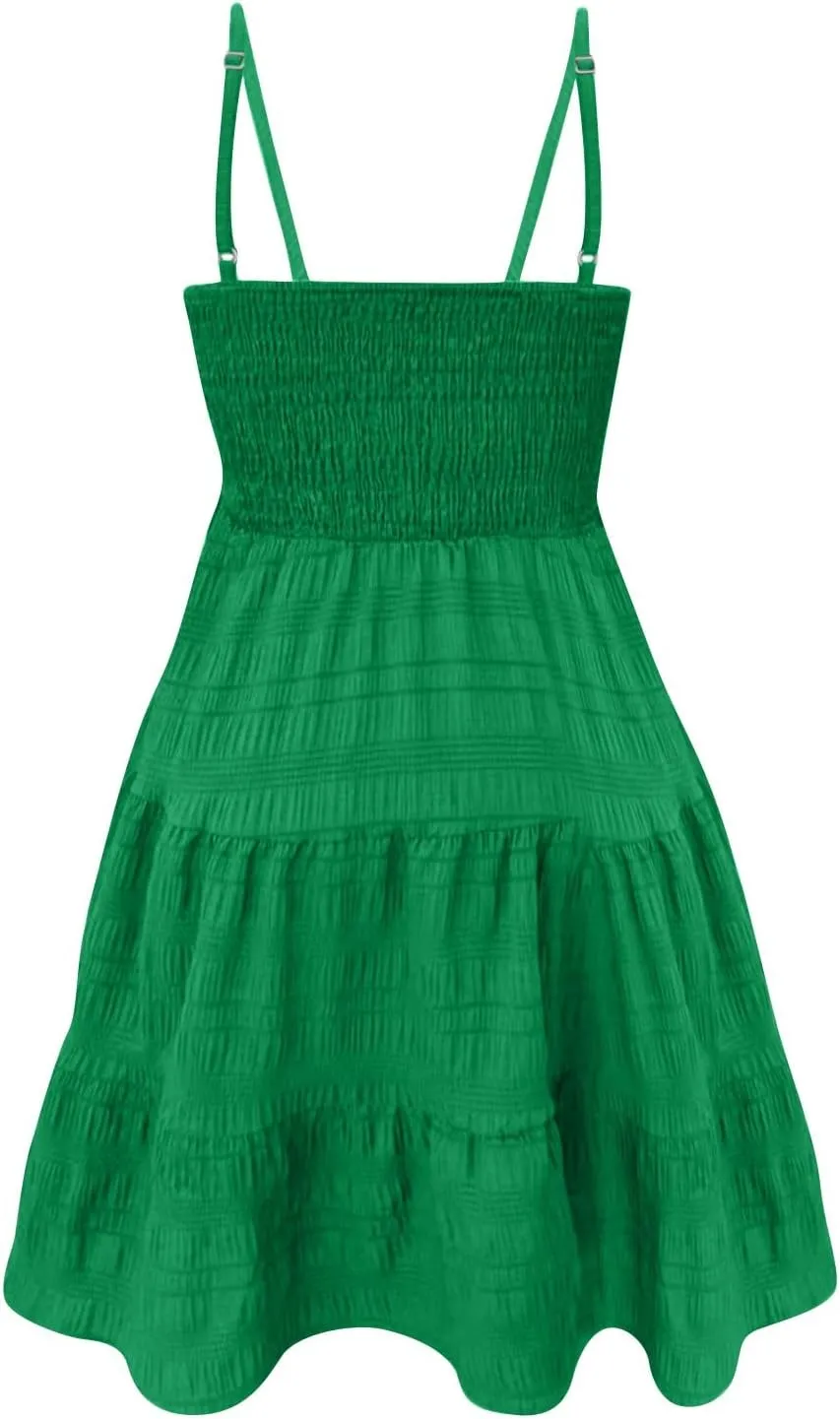 Summer Dresses for Women 2025 Sexy Sleeveless Spaghetti Strap Off The Shoulder Dress Elegant Beach Sundresses